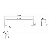Dornbracht Imo Полотенцедержатель 45 см, цвет: хром 83045670-00