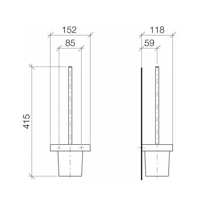 Dornbracht Lulu Ершик для унитаза подвесной, хром 83900710-00