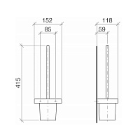 Dornbracht Lulu Ершик для унитаза подвесной, хром 83900710-00