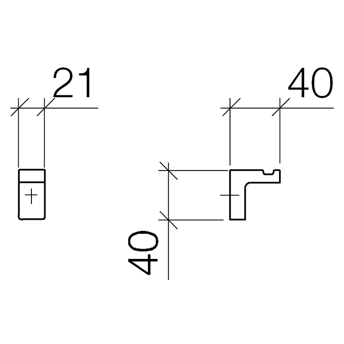 Dornbracht Lulu Крючок, подвесной, цвет: платина матовая 83251710-06