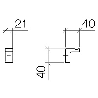 Dornbracht Lulu Крючок, подвесной, цвет: платина матовая 83251710-06