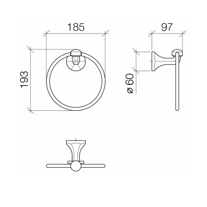 Dornbracht Madison Flair Полотенцедержатель кольцо, цвет: хром 83200361-00