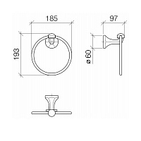 Dornbracht Madison Flair Полотенцедержатель кольцо, цвет: хром 83200361-00