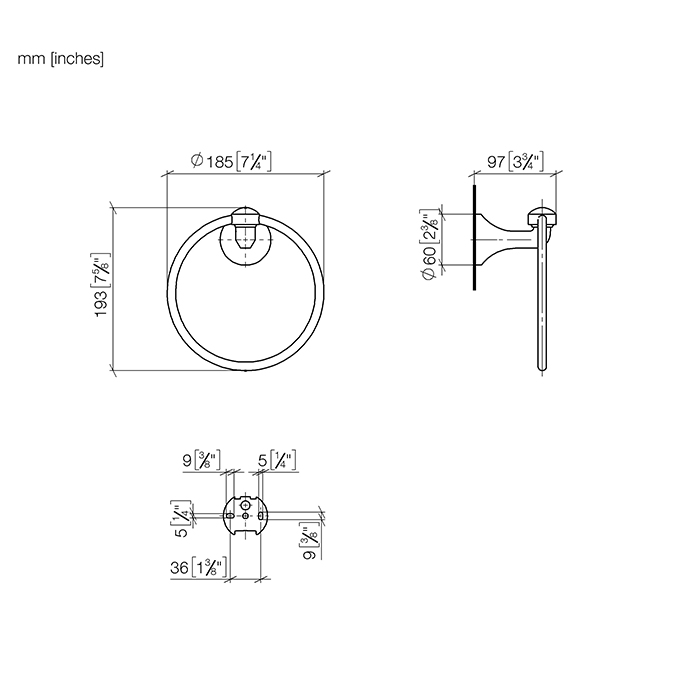 Dornbracht Madison Полотенцедержатель-кольцо, цвет: платина 83200361-08
