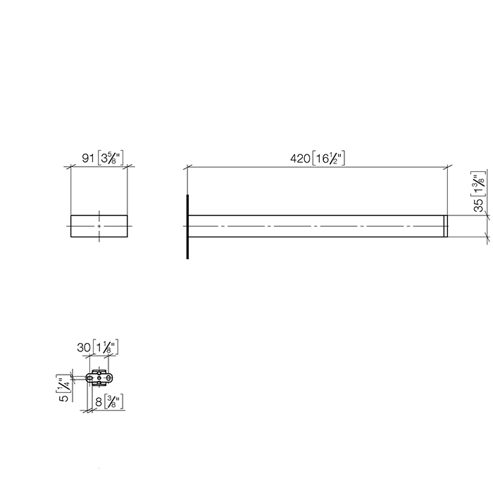 Dornbracht Mem Полотенцедержатель двойной, подвесной, цвет: латунь сатинир. 83210780-28