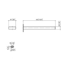Dornbracht Mem Полотенцедержатель двойной, подвесной, цвет: платина матовая 83210780-06