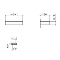Dornbracht Mem Полотенцедержатель-кольцо, прямоугольный, подвесной, цвет: платина 83200780-08