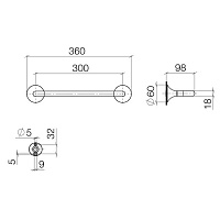 Dornbracht Mem Поручень для ванны, цвет: хром 83030361-00