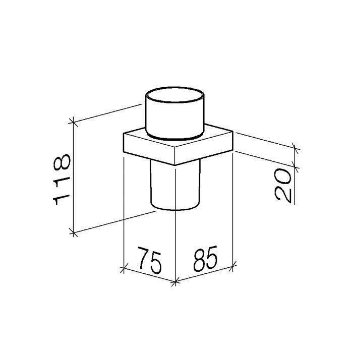 Dornbracht Mem Стакан подвесной из хрусталя, цвет: хром 83400780-00