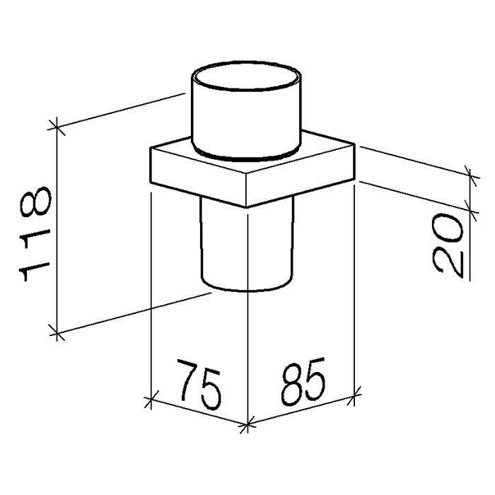 Dornbracht Mem Стакан с держателем, подвесной, цвет: платина 83400780-08