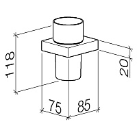 Dornbracht Mem Стакан с держателем, подвесной, цвет: платина 83400780-08