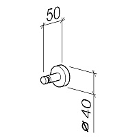 Dornbracht Meta Крючок, подвесной, цвет: чёрный матовый 83251979-33