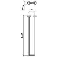 Dornbracht Meta Полотенцедержатель двойной, неподвижный, цвет: черный матовый 83210979-33