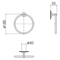 Dornbracht Meta Полотенцедержатель-кольцо, цвет: черный матовый 83200979-33