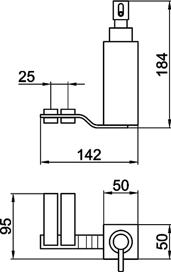Webert Wolo Дозатор для жидкого мыла подвесной, керамическая колба, цвет: хром WO500201015