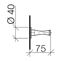 Dornbracht Series-Various Крючок, подвесной, цвет: латунь 83252970-09