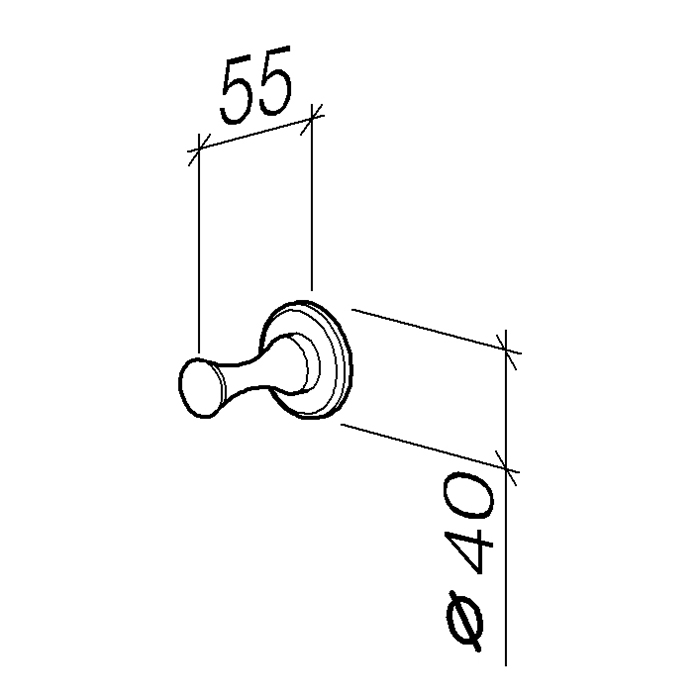 Dornbracht Series-Various Крючок, подвесной, цвет: платина 83251970-08