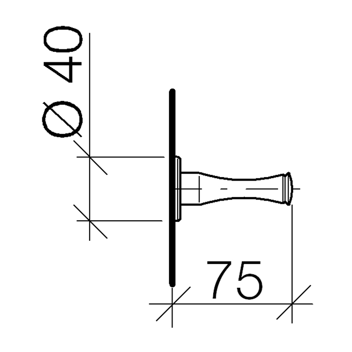 Dornbracht Series-Various Крючок, подвесной, цвет: платина матовая 83252970-06
