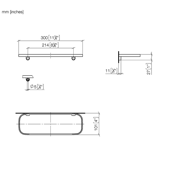 Dornbracht Series-Various Полочка, подвесная, цвет: латунь сатинир. 83482970-28