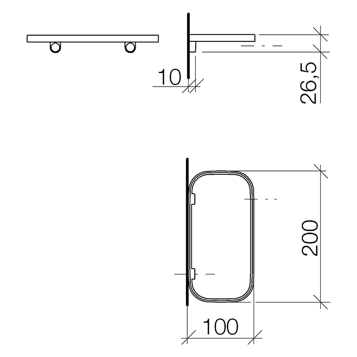 Dornbracht Series-Various Полочка, подвесная, цвет: платина матовая 83481970-06