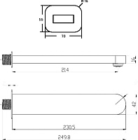 Ravak Chrome Излив настенный для ванны 23,1 см, цвет: хром X07P113