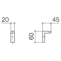 Dornbracht Symetrics Крючок, подвесной, цвет: платина матовая 83251980-06