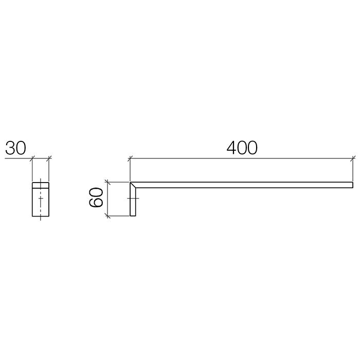 Dornbracht Symetrics Полотенцедержатель 40 см, подвесной, цвет: платина 83211980-08