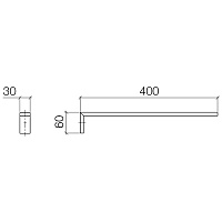 Dornbracht Symetrics Полотенцедержатель 40 см, подвесной, цвет: платина 83211980-08
