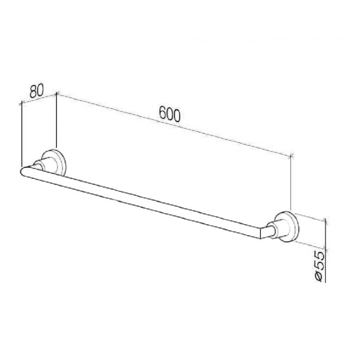 Dornbracht Tara Держатель для банного полотенца, цвет: хром 83060892-00