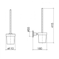 Dornbracht Tara Ёршик для унитаза, цвет: хром 83900892-00