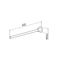 Dornbracht Tara Полотенцедержатель 44,5 см, цвет: хром 83211892-00