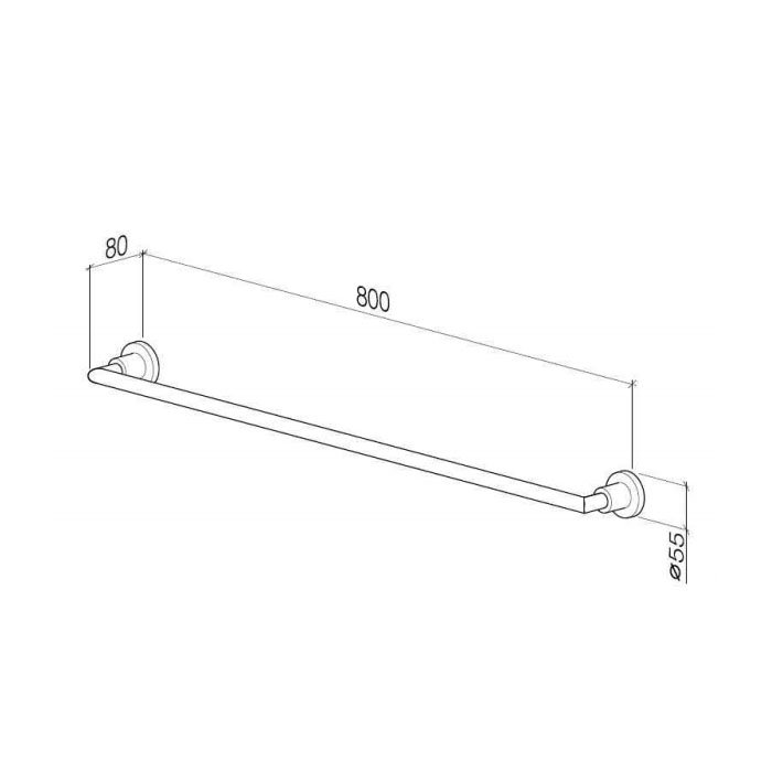 Dornbracht Tara Полотенцедержатель 80 см, цвет: хром 83080892-00