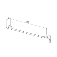 Dornbracht Tara Полотенцедержатель 80 см, цвет: хром 83080892-00