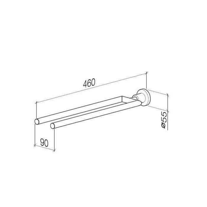 Dornbracht Tara Полотенцедержатель двойной 46 см, цвет: хром 83210892-00