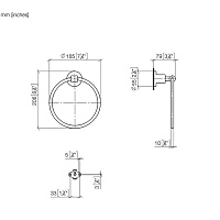 Dornbracht Tara Полотенцедержатель-кольцо, цвет: Dark Platinum matt 83200892-99