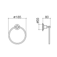 Dornbracht Tara Полотенцедержатель-кольцо, цвет: хром 83200892-00