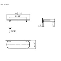 Dornbracht Tara Полочка, подвесная, цвет: белый матовый 83482970-10