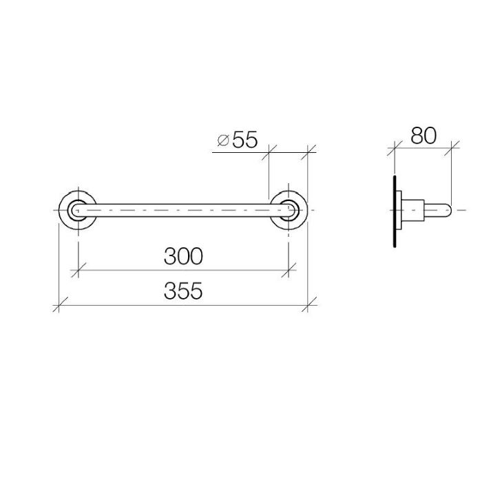 Dornbracht Tara Поручень для ванны, цвет: хром 83030892-00