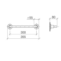 Dornbracht Tara Поручень для ванны, цвет: хром 83030892-00