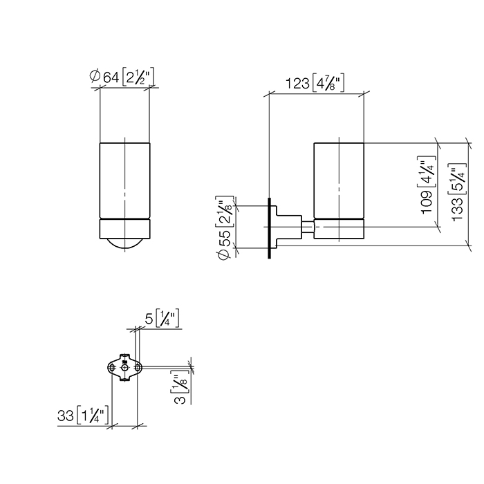 Dornbracht Tara Стакан с держателем, подвесной, цвет: платина 83400892-08
