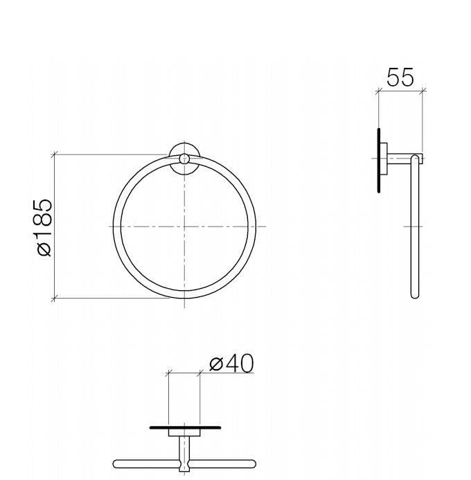 Dornbracht Tara Logic Полотенцедержатель-кольцо, цвет: хром 83200979-00
