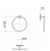 Dornbracht Tara Logic Полотенцедержатель-кольцо, цвет: хром 83200979-00