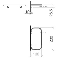 Dornbracht Tara Logic Полочка 20 см, цвет: хром 83481970-00