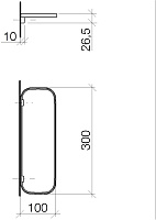 Dornbracht Tara Logic Полочка 30 см, цвет: хром 83482970-00