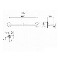 Dornbracht Vaia Полотенцедержатель, цвет: хром 83060809-00
