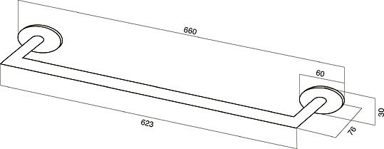 Am.Pm Awe Полотенцедержатель подвесной 66 см, цвет: хром A15346400