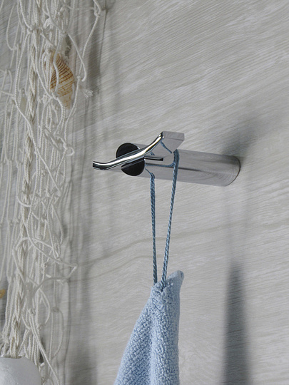 Webert Aria Крючок двойной 7,5х10хh15 см, цвет: хром AI500401015