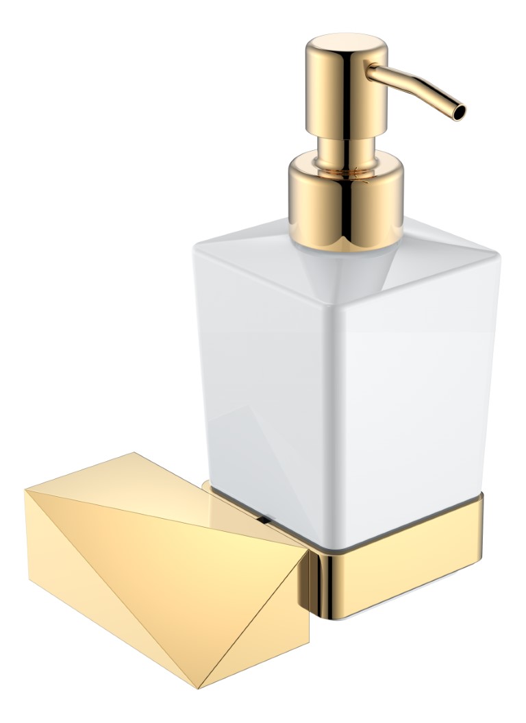 Boheme New Venturo Дозатор для жидкого мыла, подвесной, керамическая колба, цвет: gold 10317-G