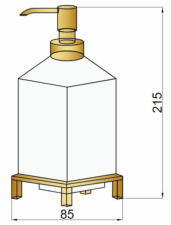 Boheme Дозатор для жидкого мыла, настольный, стеклянная колба, цвет: bronze 10224