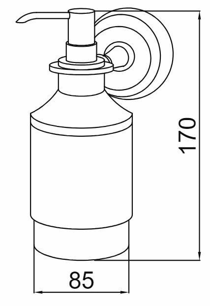 Boheme Imperiale Дозатор для жидкого мыла, подвесной, стеклянная колба, цвет: gold 10418